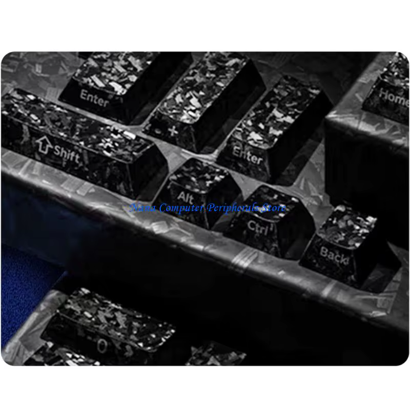 F68C – jeu capuchons touches aspect carbone