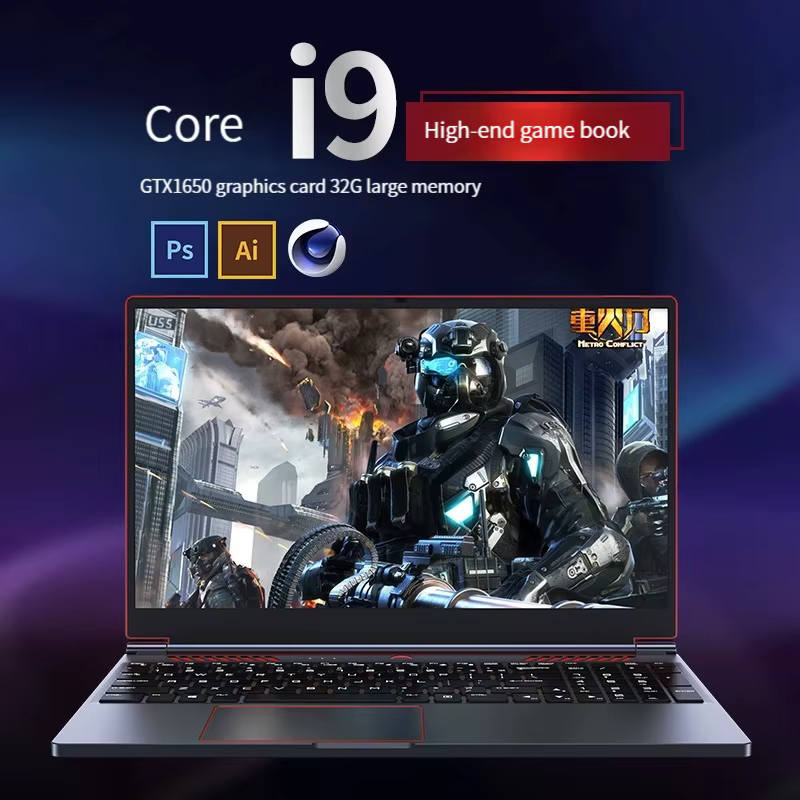 Nouvel ordinateur portable de jeu 2026 Intel Core i9-10885H i7 8750H GTX1650 4G Écran IPS 16
