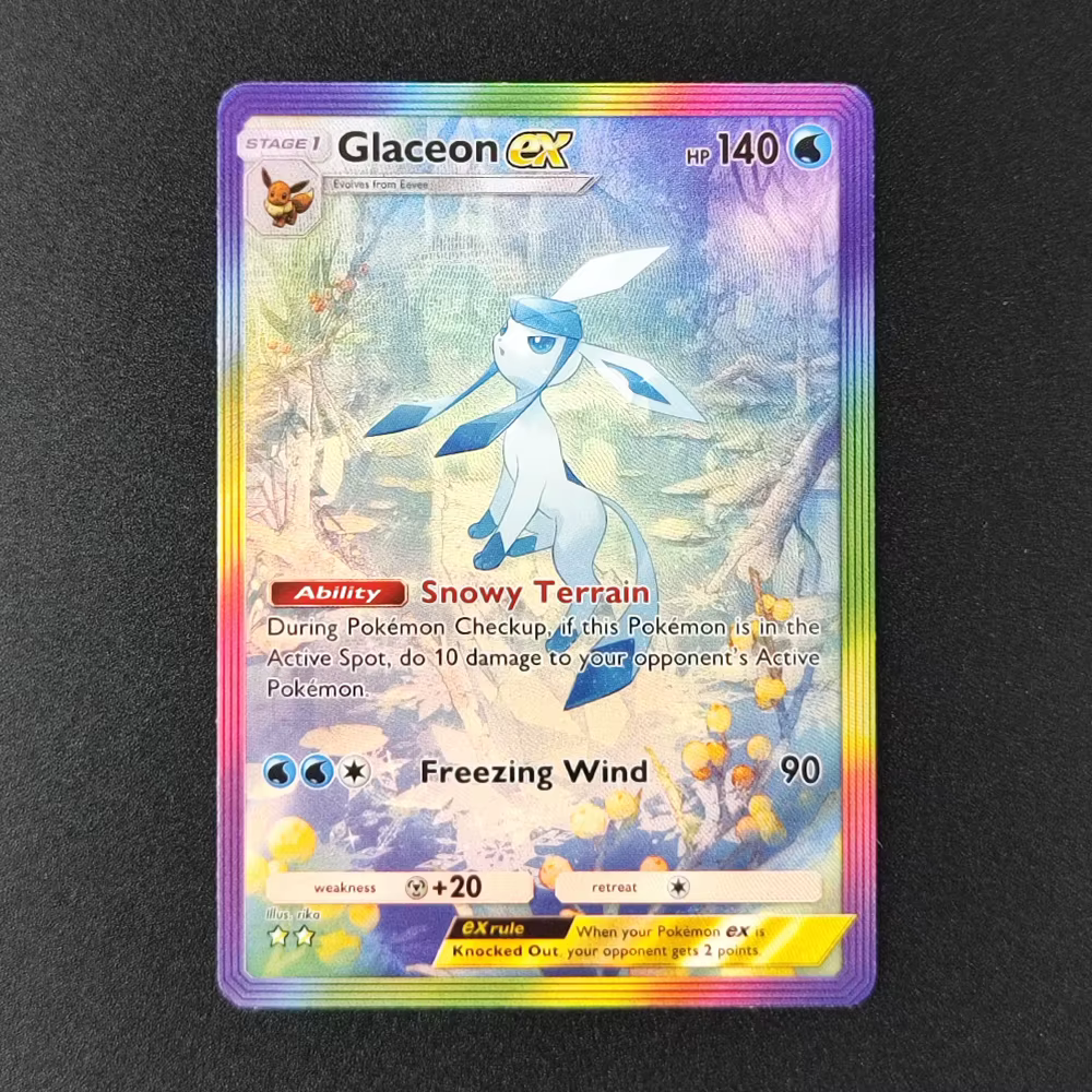 Carte de jeu Pokémon TCG anglaise auto-fabriquée, série Triumphant Light A2a, avec Arceus, Leafeon, Glaceon, Probopass, Garchomp, Irida, Adaman