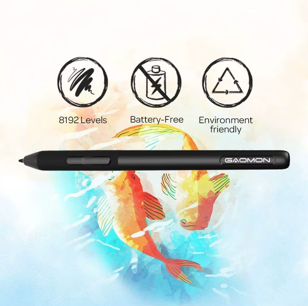 Gaomon S620 tablette graphique 6.5*4 pouces petit dessin tablette numérique pour OSU prise de notes peinture Compatible avec téléphone Android