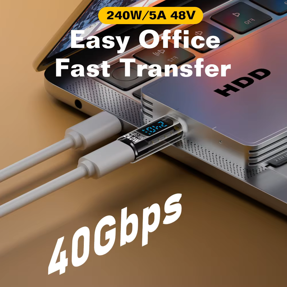 Adaptateur USB4 Type C UGOURD 40 Gbps avec affichage numérique