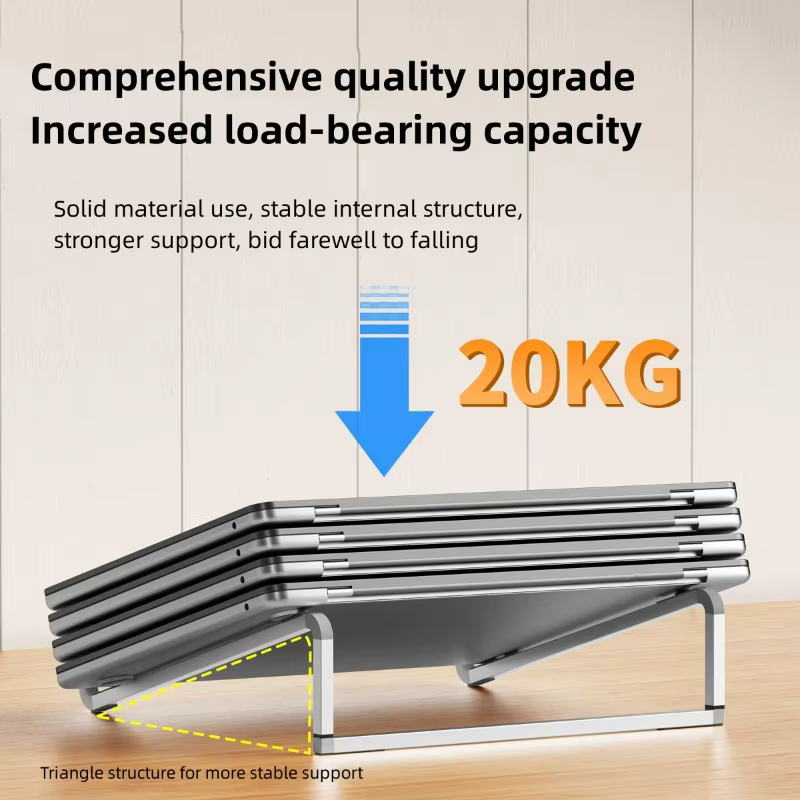 Support pour ordinateur portable pliable et réglable en aluminium