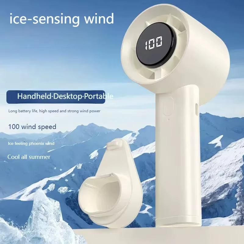 Ventilateur portable Xiaomi mini avec écran LED, réfrigération semi-conductrice, 100 vitesses, batterie rechargeable USB, ventilateur d'extérieur