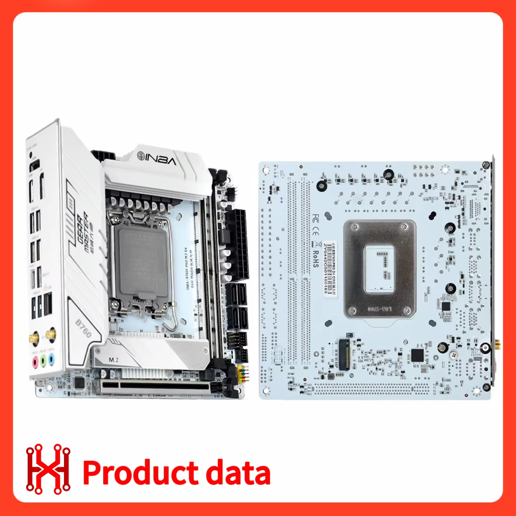 100% nouveau B760i ITX MINI carte mère pour LGA 1700 Support Core i5 12400F DDR4 2*8GB 3200Mhz CPU mémoire RAM