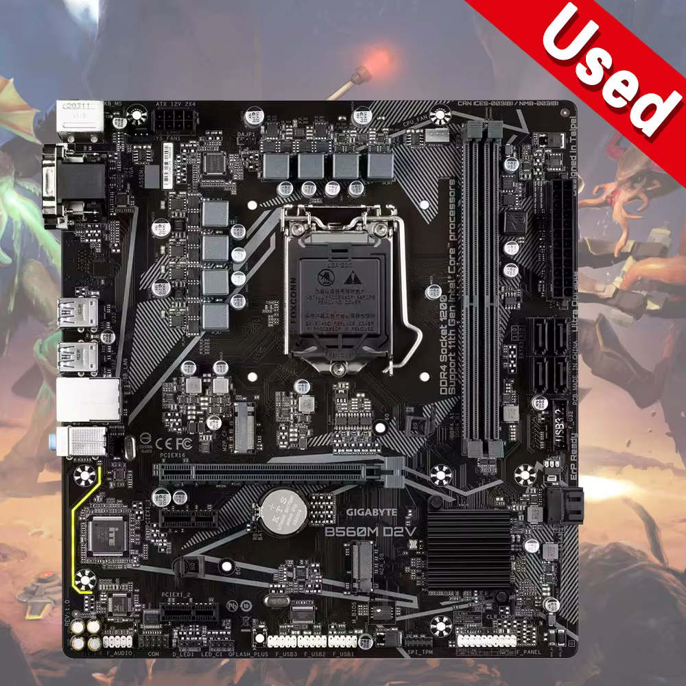 Gigabyte B560M D2V cartes mères LGA 1200 DDR4 64GB M-ATX pour carte mère de bureau Intel B560 M.2 SATA III USB3.0