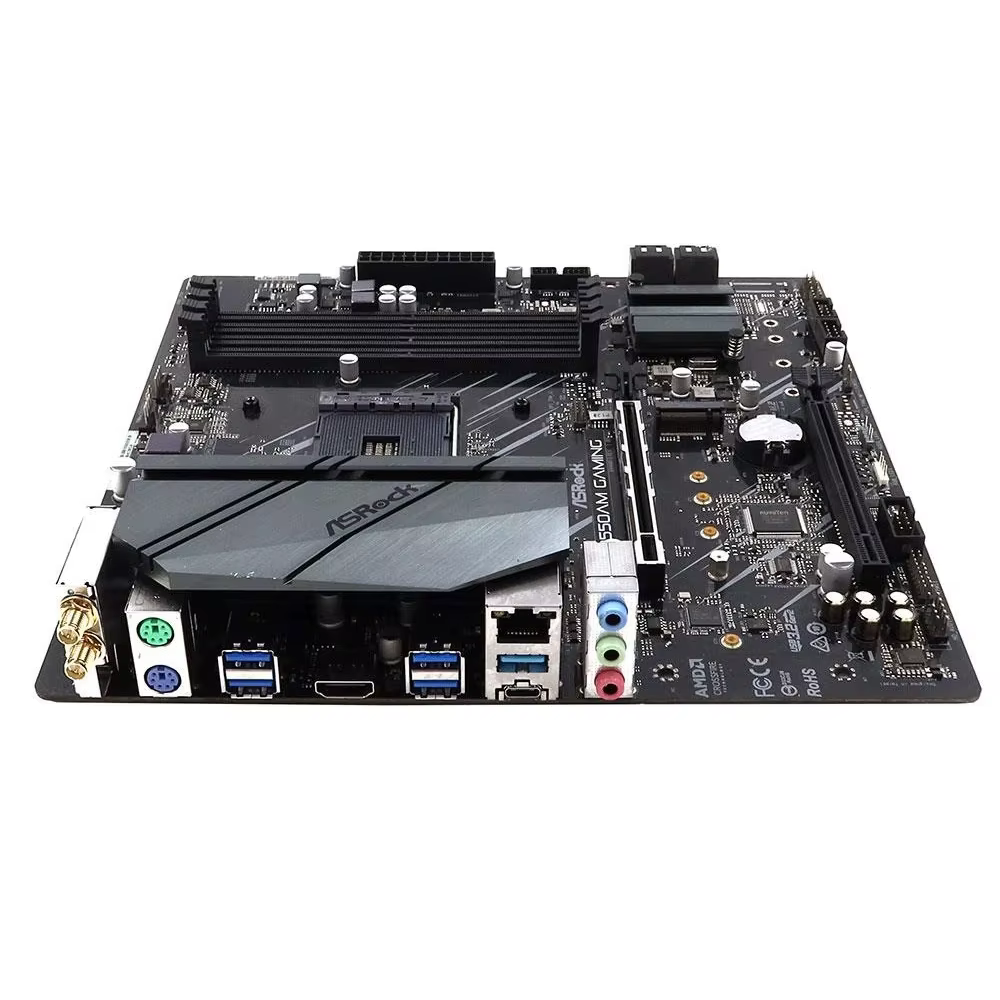 Carte mère ASRock B550AM GAMING prend en charge les processeurs 3600 5600G 5700X 5700x3D 5800X3D AMD B550 AM4 DDR4 HDMI M.2 mATX PCIe 4.0