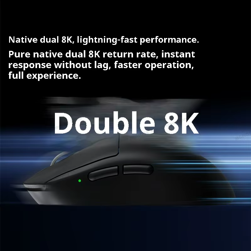 MCHOSE A7 V2 Ultra+ Souris de jeu sans fil tri-mode légère Paw3950 42000DPI 500MAh pour PC
