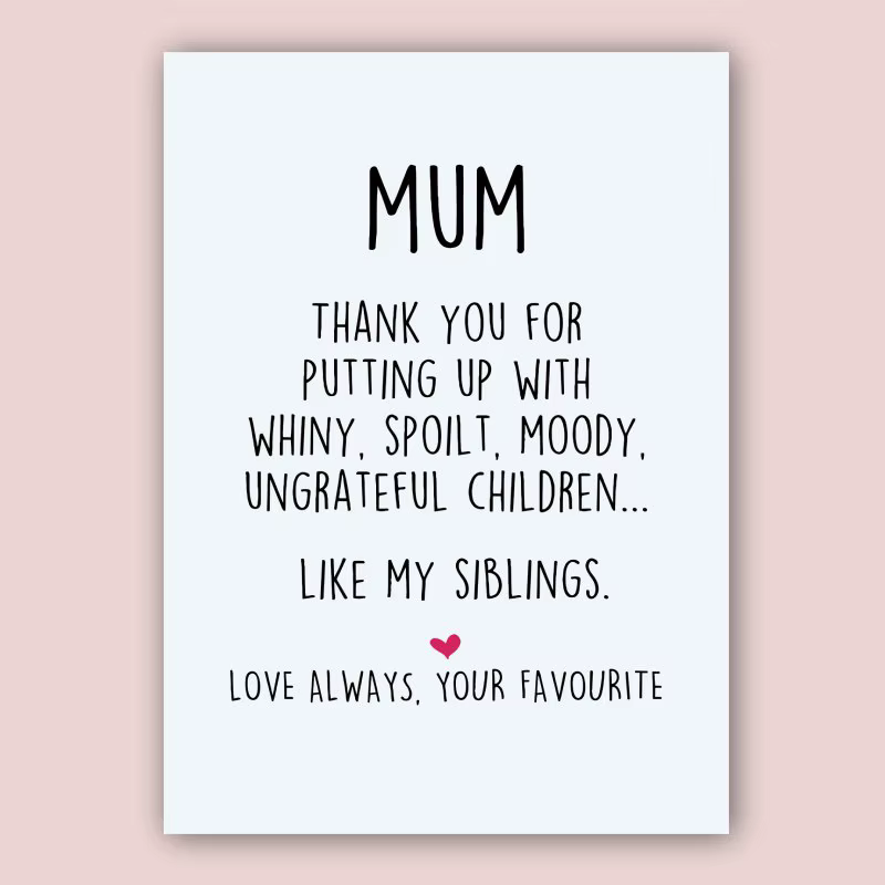 Carte de vœux pour la fête des mères, Merci maman, Cadeau pour la fête des mères. Carte de vœux pour les fêtes, adaptée aux anniversaires, Thanksgiving et la fête des mères