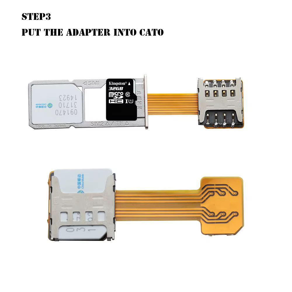 Adaptateur double carte SIM Geek DIY TF Nano Cato pour extension de carte Micro SD, emplacement SIM hybride