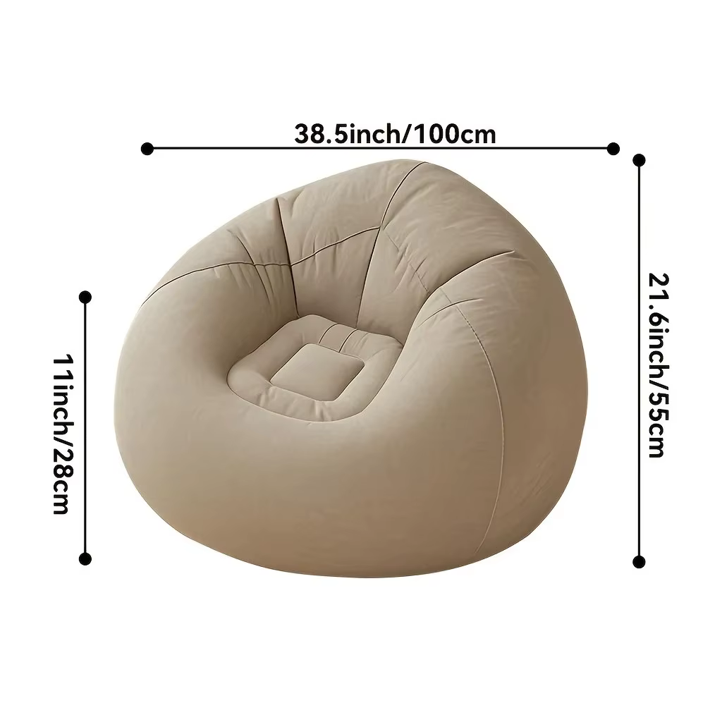 Chaise longue gonflable d'extérieur - Polypropylène durable avec pompe à air, pliable, gonflage rapide, siège confortable pour patios et plages