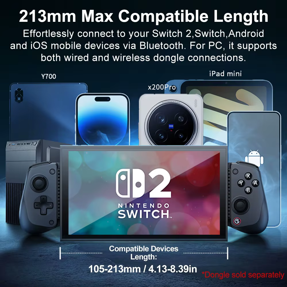 Manette de jeu mobile sans fil GameSir X5s pour Android iOS PC