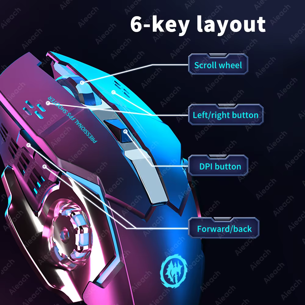 Souris de jeu sans fil Bluetooth 2.4g