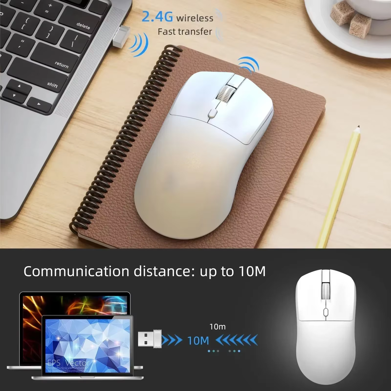 Souris de jeu sans fil 2.4G