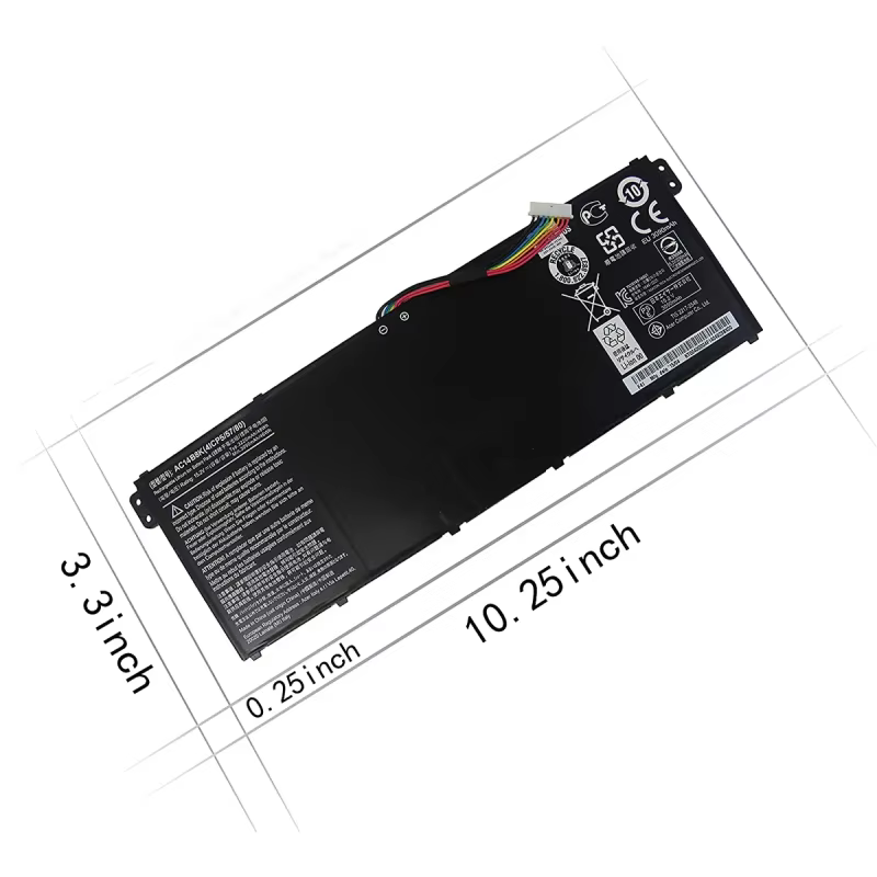 Batterie d'ordinateur portable AC14B8K 15.2V 3220mAh pour Acer Aspire 5 AN515-51 AN515-52 AN515-53 V3-371 V3-111 ES1-111 ES1-512 R3-131T R5-471T