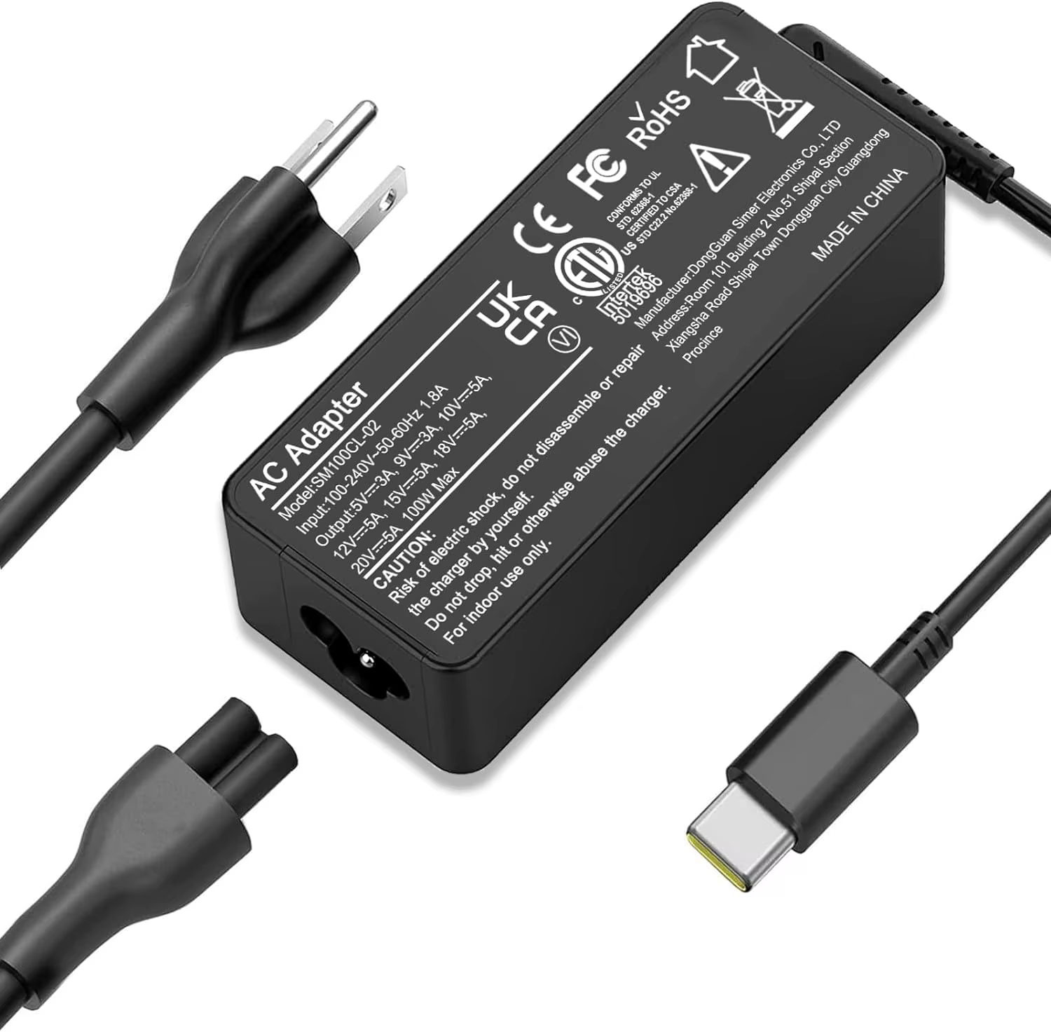 Chargeur USB C universel pour ordinateur portable