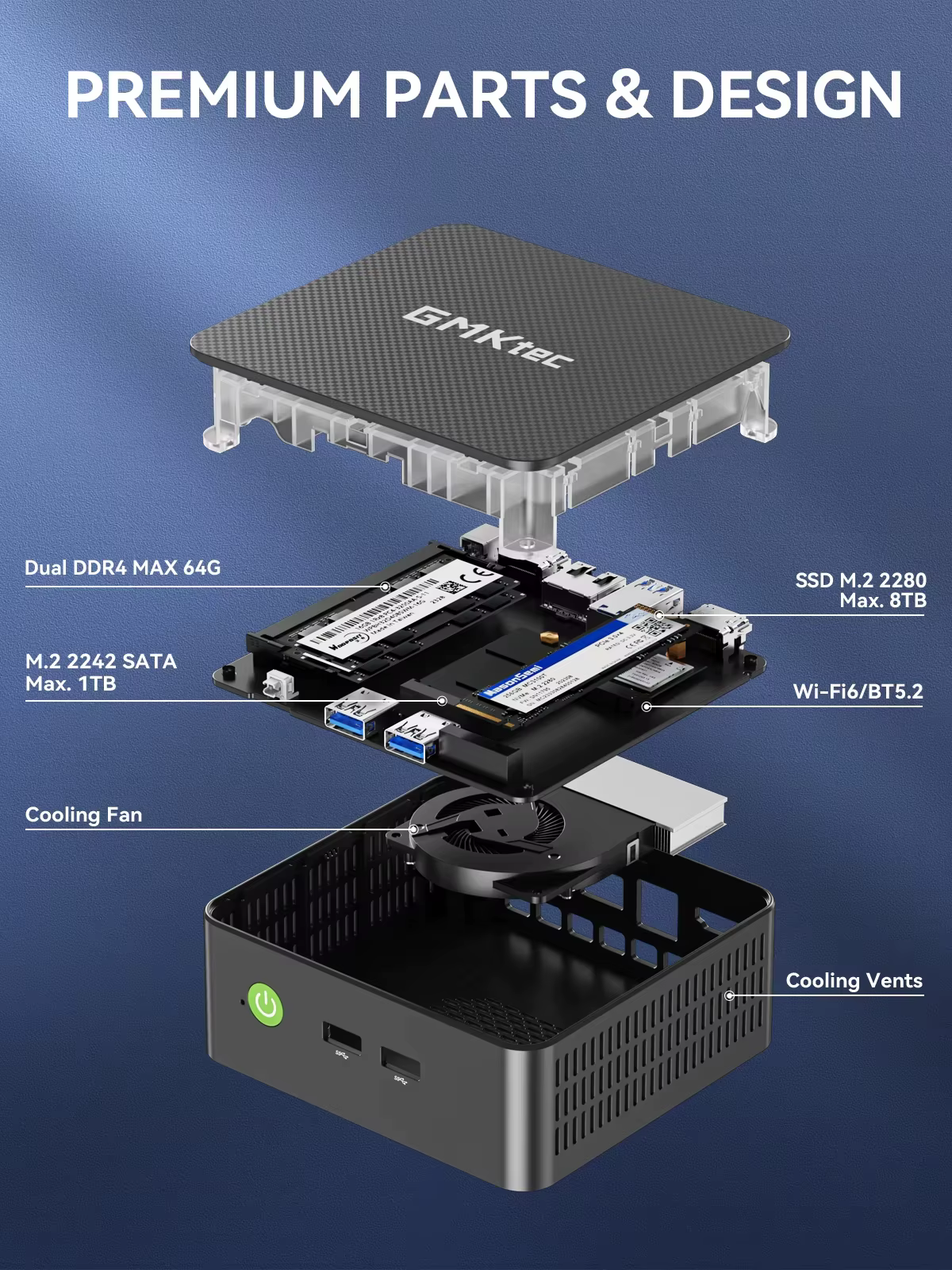 Mini PC GMKtec G3 Pro Intel Core i3-10110U