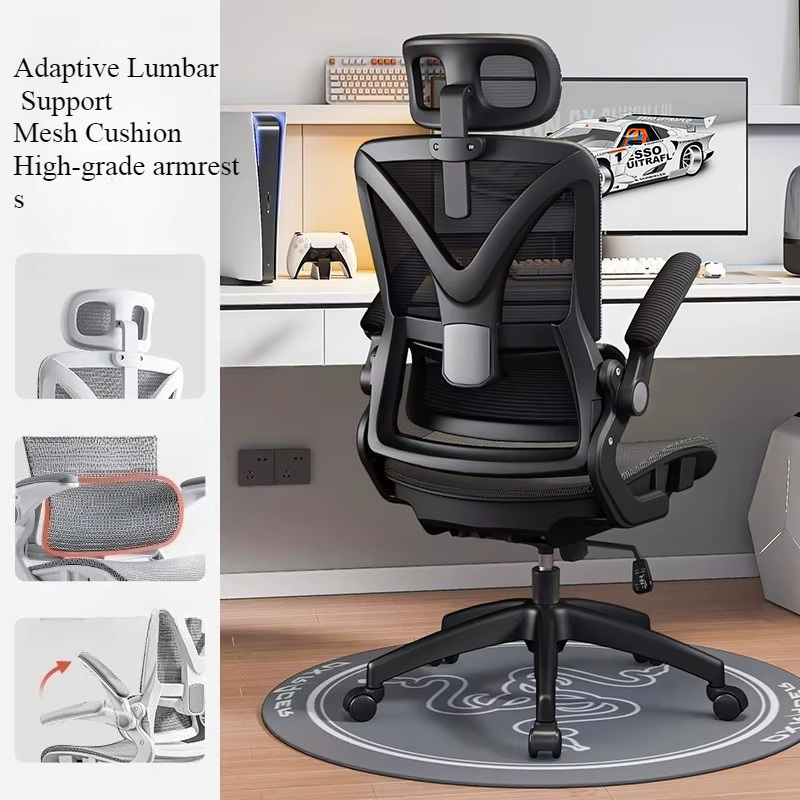 Chaise De jeu ergonomique Support lombaire 3D course pivotant réglable maille respirante haute densité éponge siège Silla De Escritorio