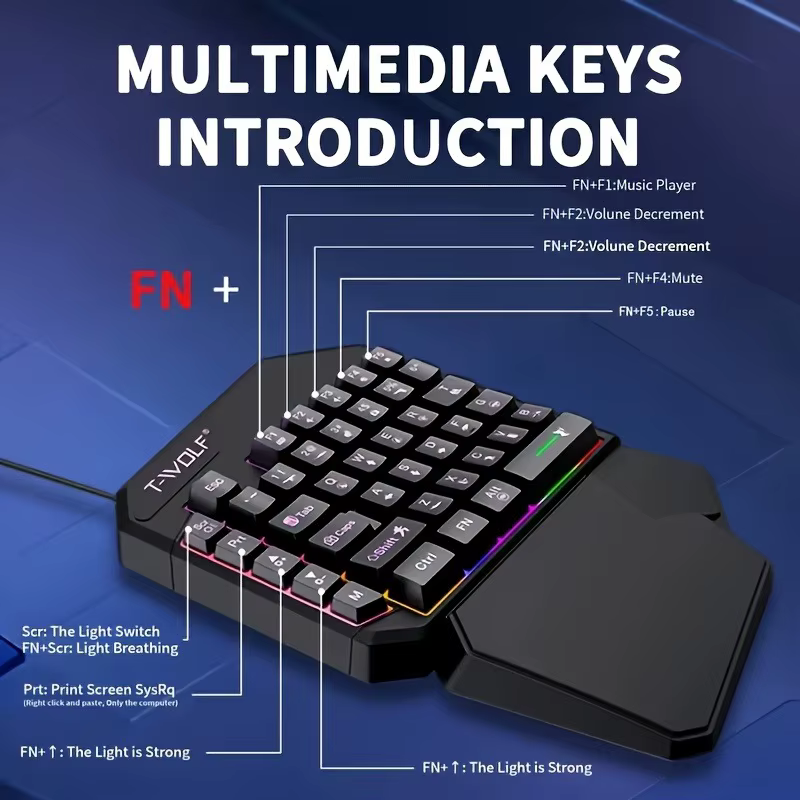 Ensemble clavier et souris de jeu 2 in1TF900