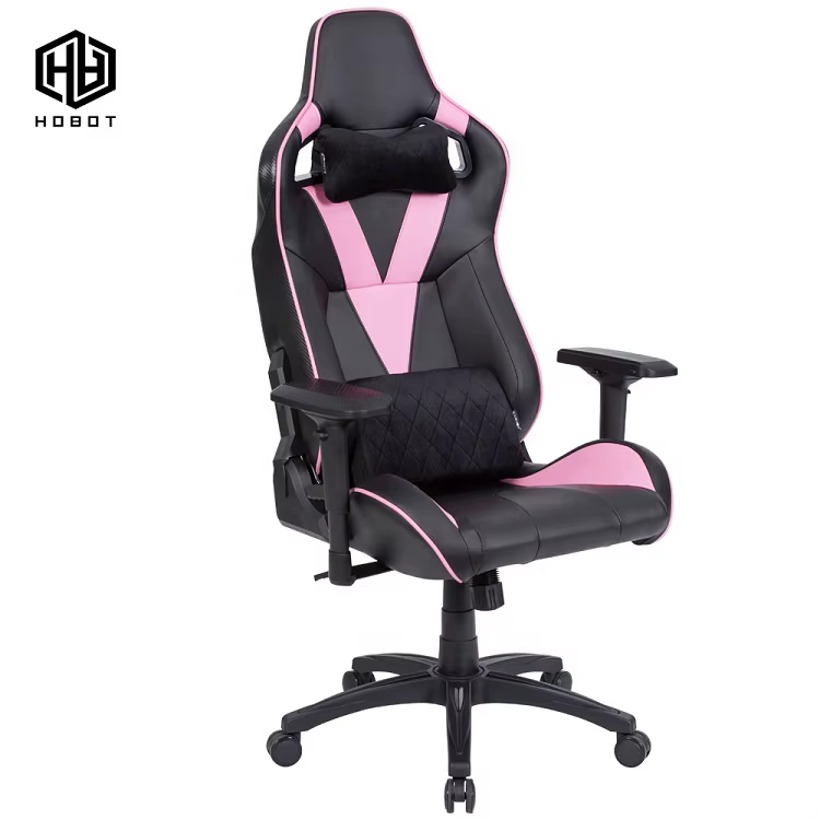 Chaise de jeu PC ergonomique rose