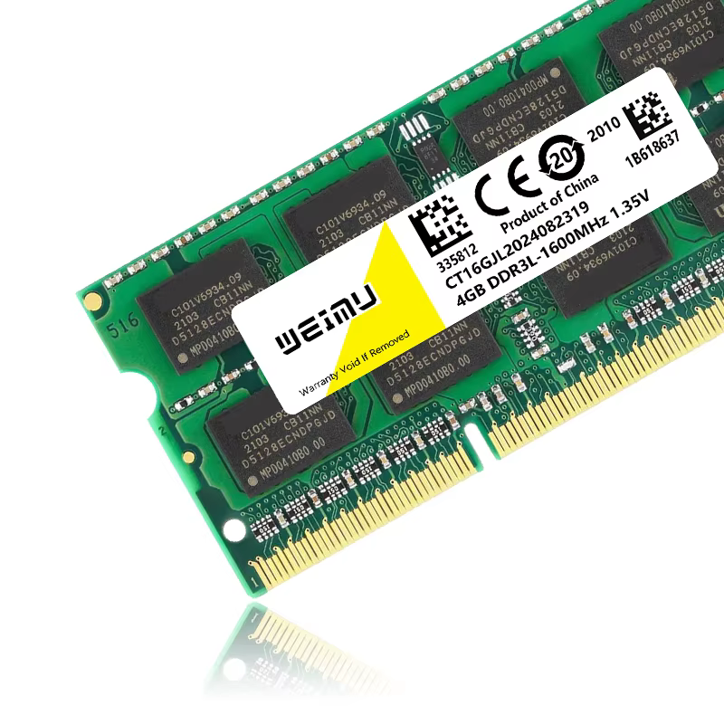 DDR3L 4GB 8GB Module de mémoire pour ordinateur portable Ram PC3 1.5V 1333 1600 1866Mhz PC3L 1.35V 8500 10600 12800