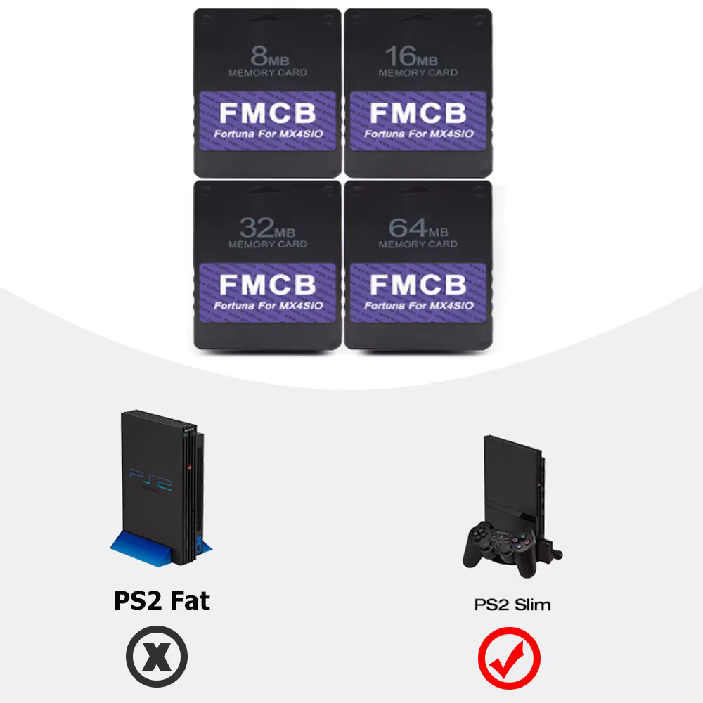 Bitfunx Fortuna carte mémoire McBoot OPL gratuite pour PS2 MX4SIO SIO2SD adaptateur SD pour Console de jeu PS2 mince