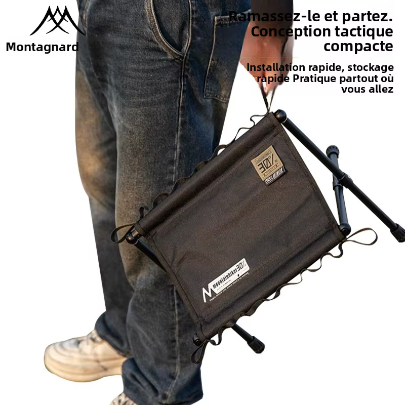 Tabouret pliant portable – idéal pour le camping, les pique-niques et les voyages, pour s'asseoir en extérieur | Sièges élégants | cadre en alliage d'aluminium