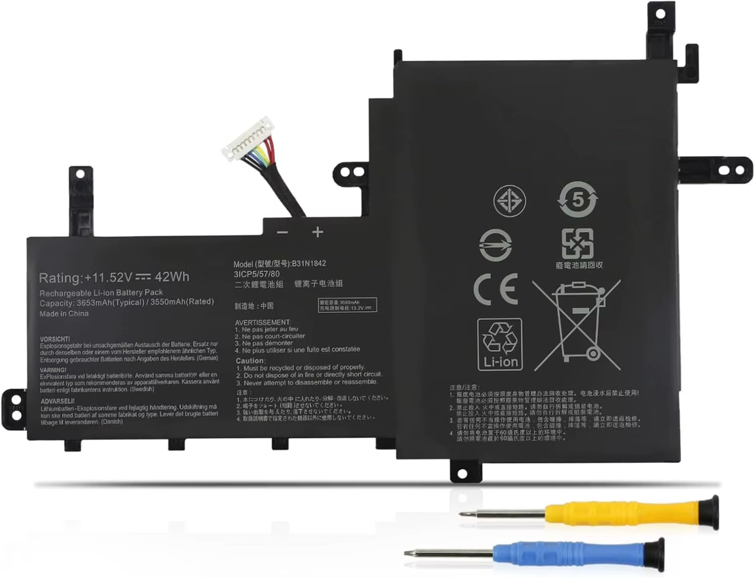 Nouvelle batterie d'ordinateur portable OEM B31N1842 pour ASUS VivoBook 15 F513EA K513E KM513UA M513IA S513EA S531F S533UA X513EA X531FA X531FL 42WH