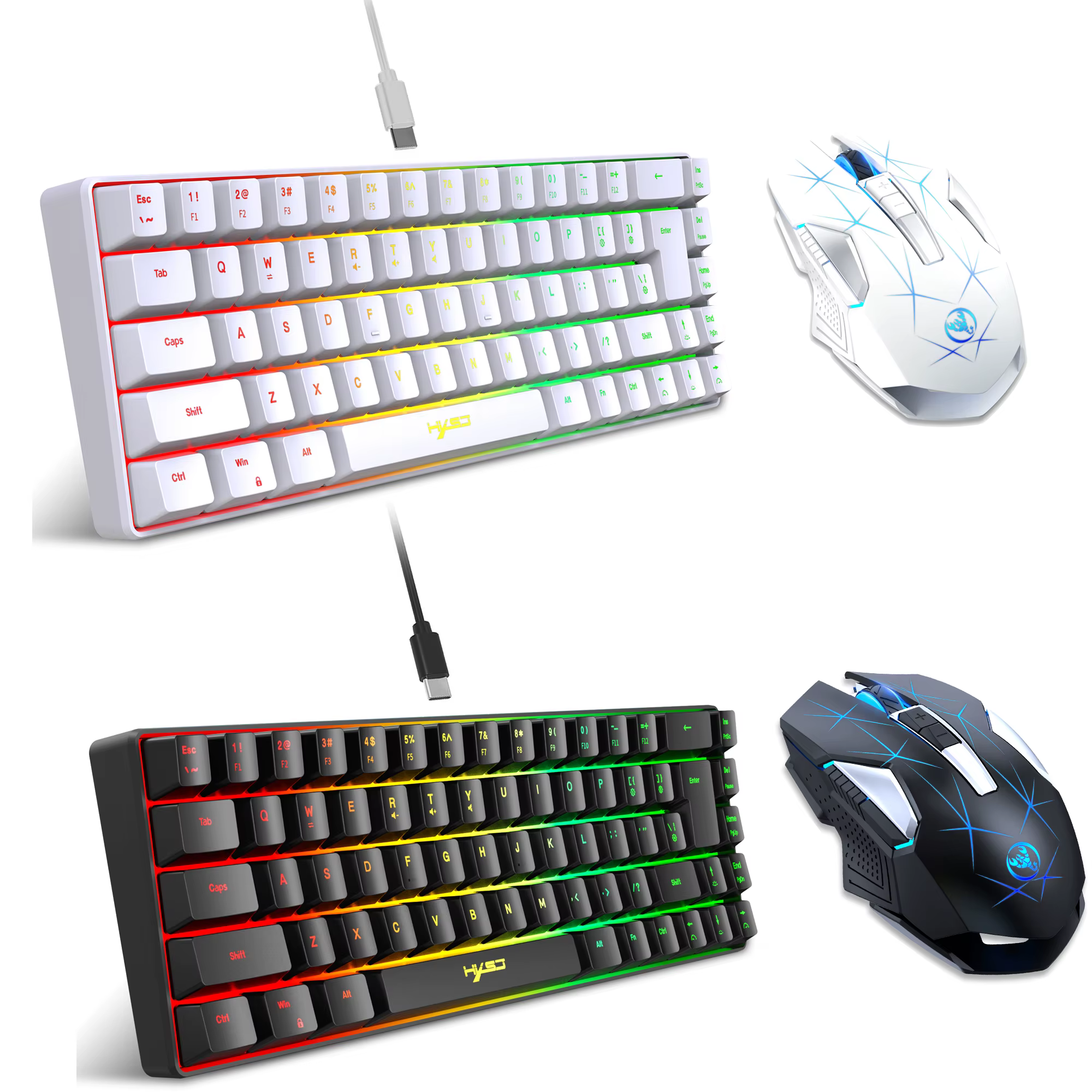 Kit clavier et souris de jeu à 68 touches