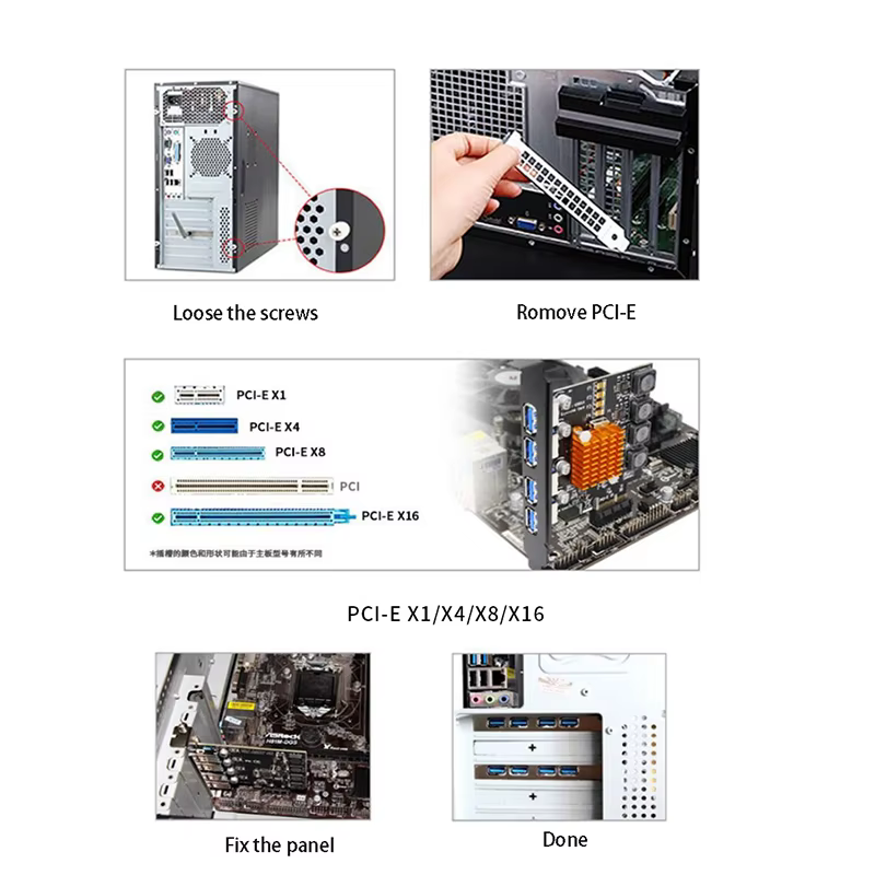 Carte d'extension PCIE vers USB3.0