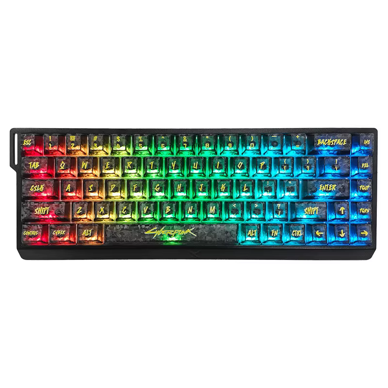 Clavier mécanique sur le thème cyberpunk