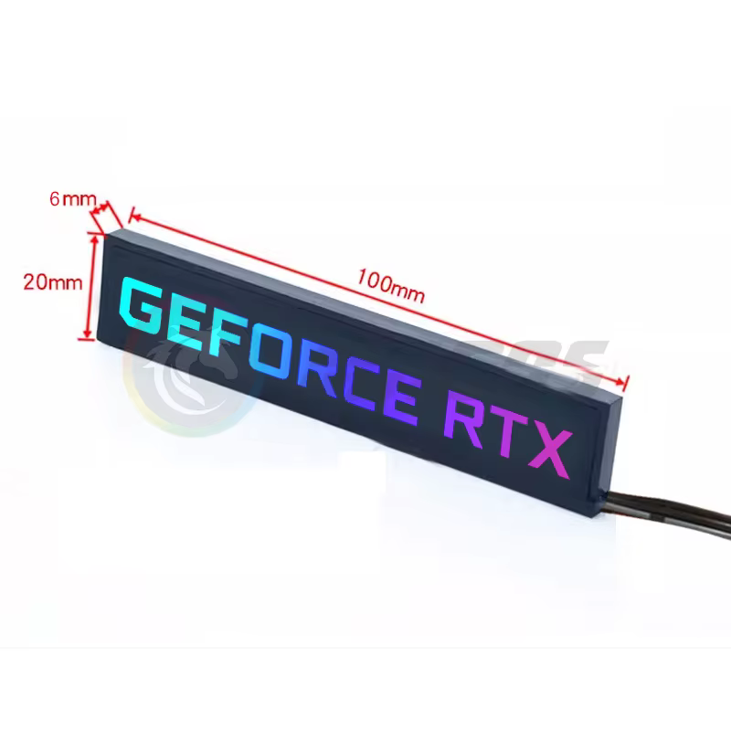 Panneau latéral de carte graphique RGB RTX AMD GeForce GPU modifier 5V 3 broches ARGB AURA SYNC boîtier PC bricolage MOD