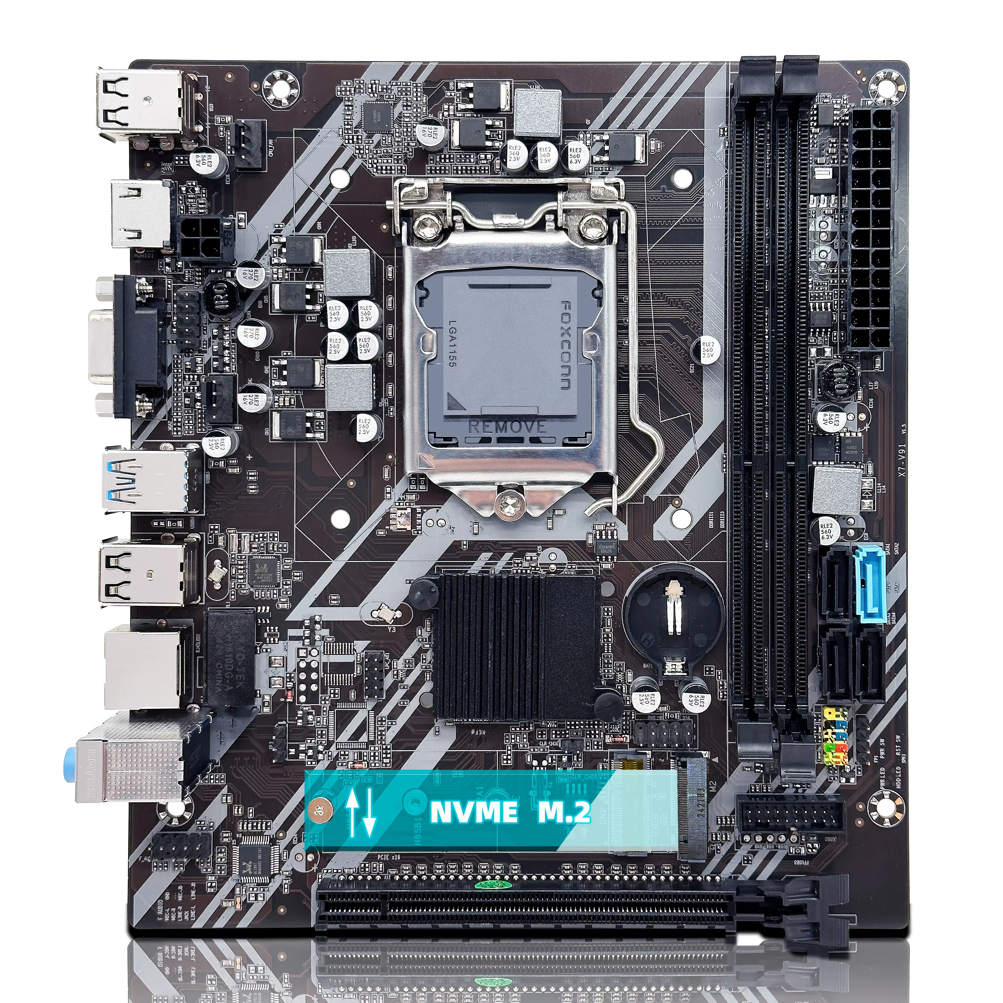 ZSUS B75 carte mère LGA 1155 cartes mères de bureau prenant en charge la RAM DDR3 avec Interface NVME M.2 USB3.0 SATA3.0