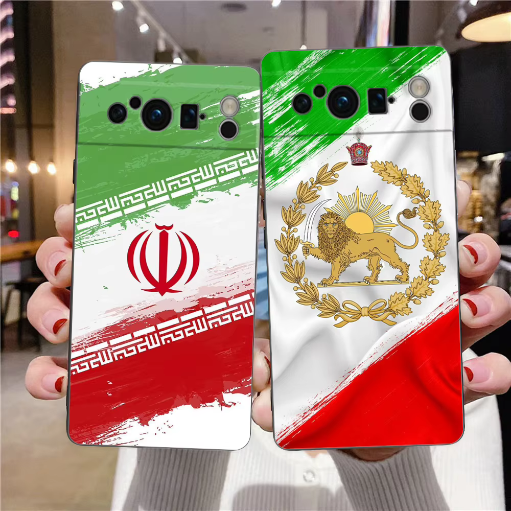 Map Art Iran flag Phone Case For Google Pixel 10 9 8 7 6 Pro XL 9A 8A 6A 7A 5G Soft Shockproof TPU Black Cover