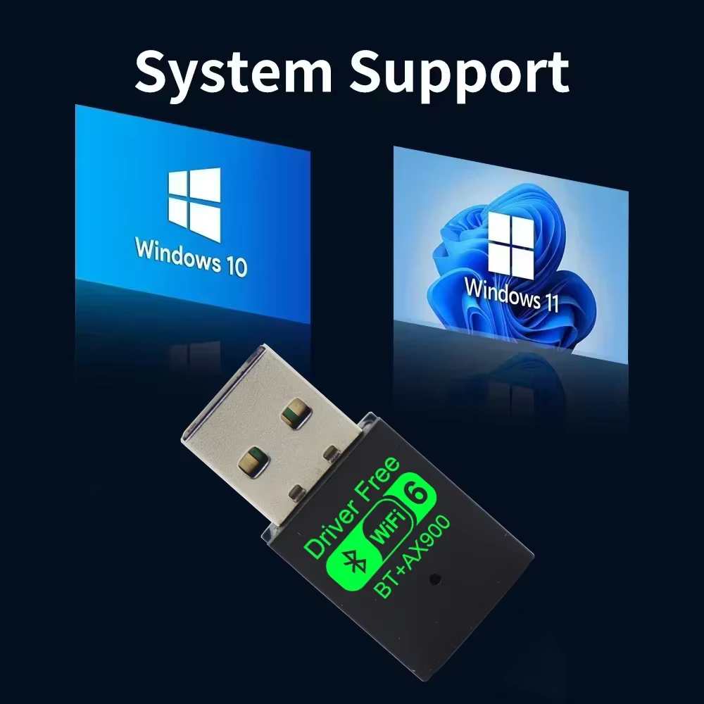 6 AX900 Bluetooth 5.4 WiFi USB adaptateur carte réseau sans fil 2.4G et 5GHz