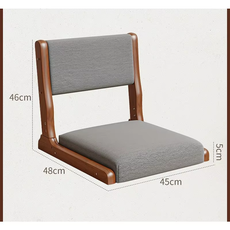 Chaises pliantes de sol, chaises en bois massif tatami, chaises longues avec dossiers pour balcon, chaises relaxantes, tabourets bas, chaises pliantes