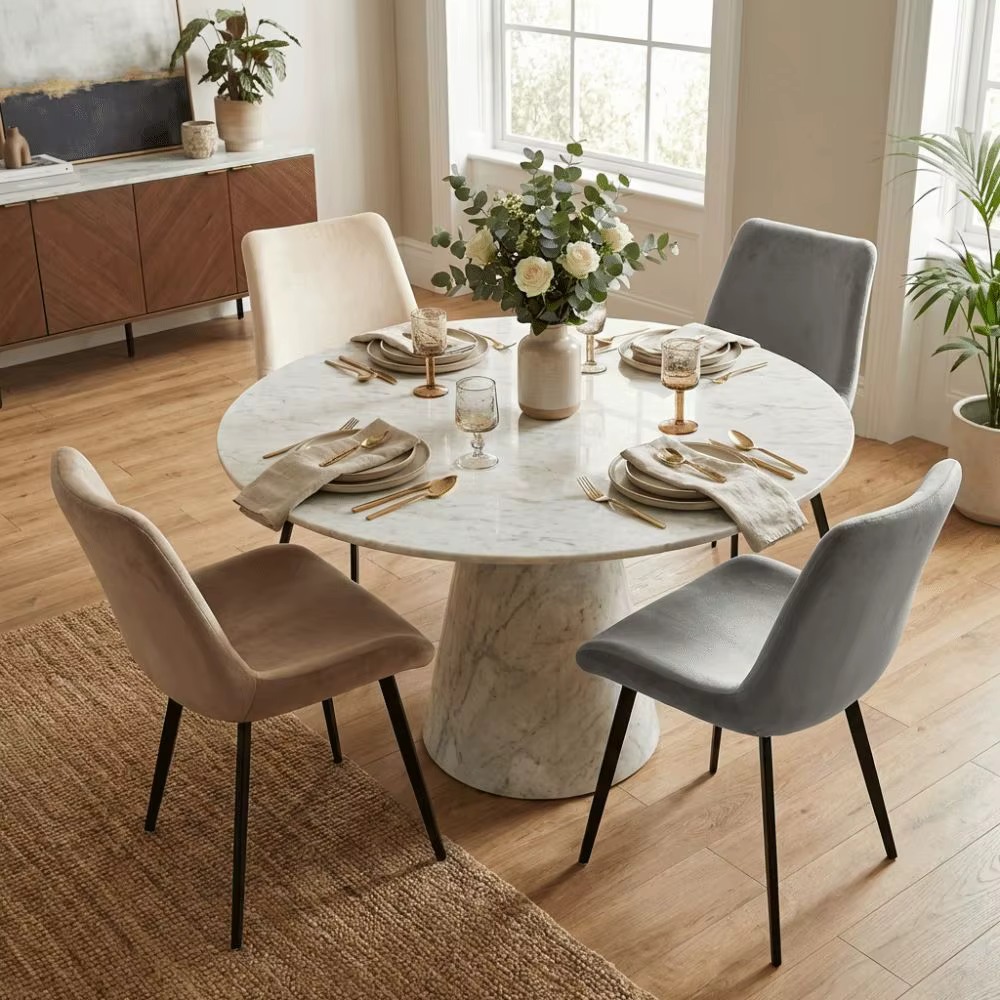 Housses de chaise de salle à manger en velours, couverture intégrale, élastiques, pour dossier court et dossier courbé, épaisses et extensibles, pour usage domestique