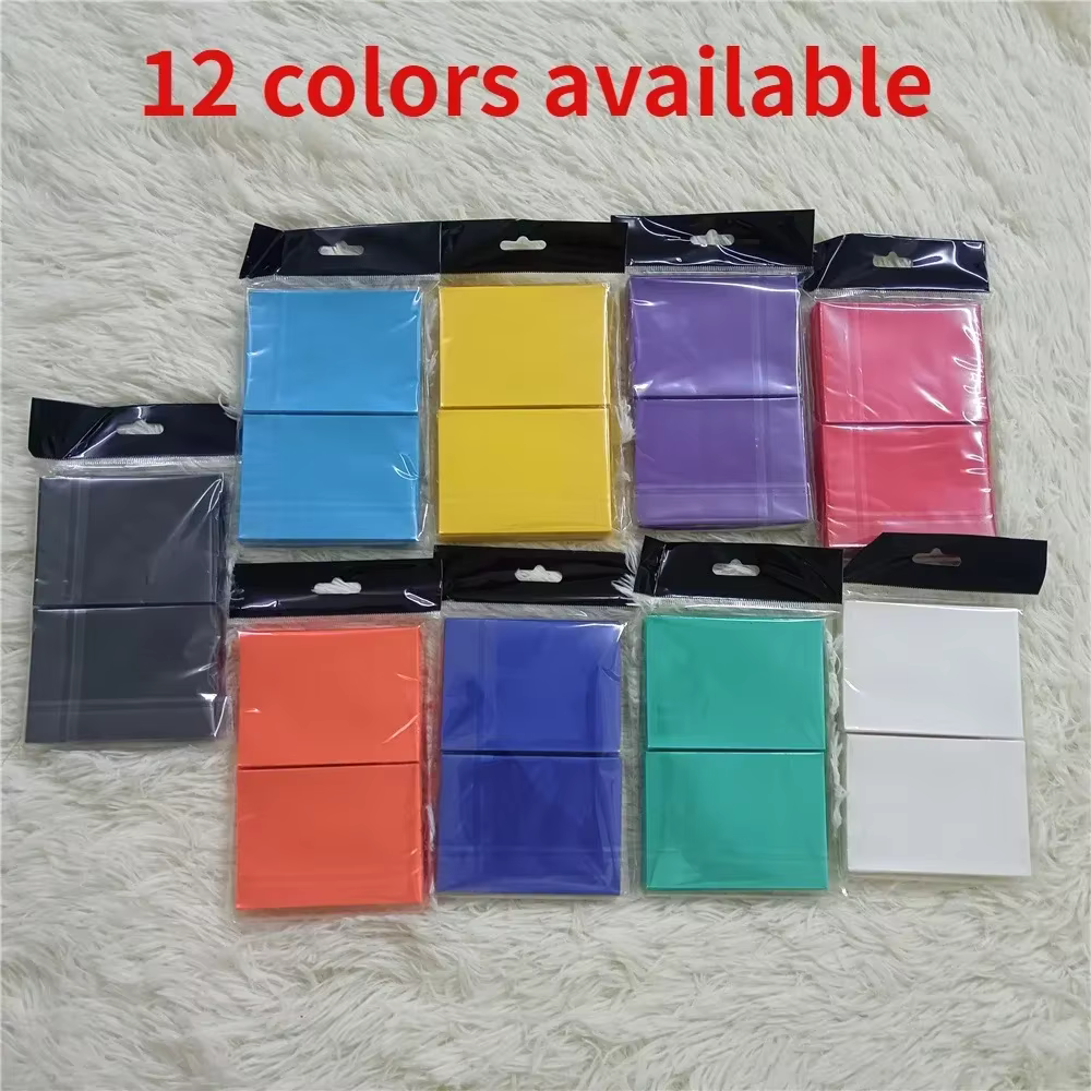 100 pièces 66x91mm mat coloré taille Standard manchons de cartes TCG