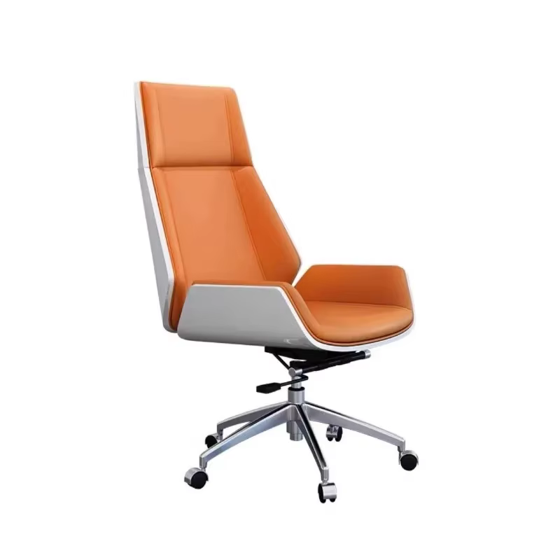 Chaise de bureau en cuir avec rotation, chaise d'ordinateur