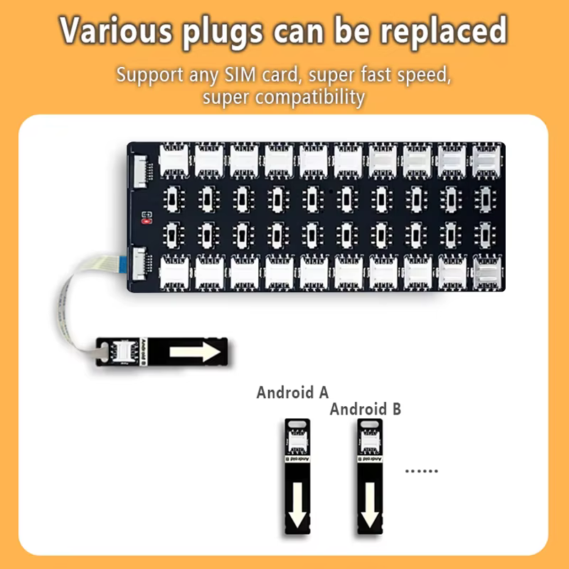 Adaptateur de carte SIM avec 20 emplacements, lecteur de carte multi-sim, Mini Nano SIM avec interrupteur de commande indépendant pour iPhone 5/6/7/8/X/XS/XR/11