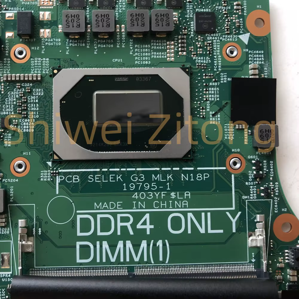 19795-1 pour Dell G3 3500 G5 5500 carte mère d'ordinateur portable CN-0D1G65 0D1G65 028HKV 0HW9CF 0HN4GN PPRNR