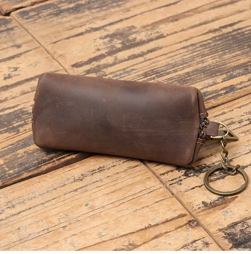Porte-monnaie vintage avec fermeture éclair, portefeuille rétro, porte-cartes, étui à cartes, porte-clés pour femme, pochette organisatrice