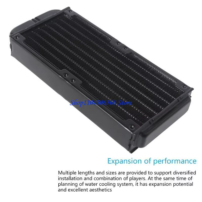 02DD 1/4 "radiateur d'échangeur chaleur en aluminium pur à 10 tuyaux pour ordinateur CPU CO2 eau
