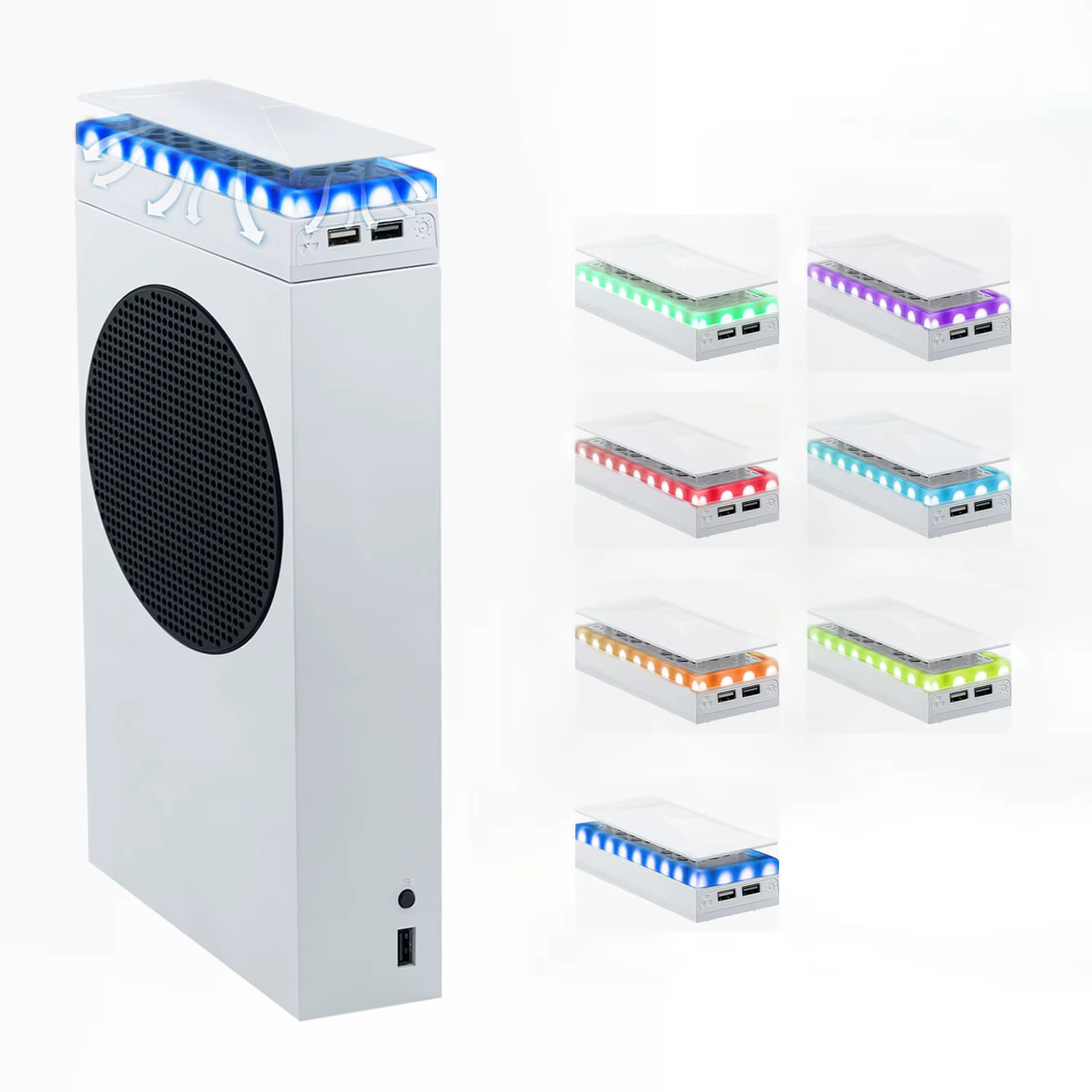 Ventilateur de refroidissement supérieur double avec éclairage RGB