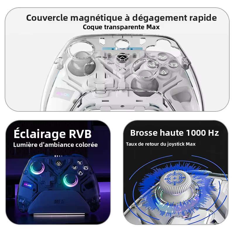 Contrôleur de jeu Aolion K10 avec station de chargement