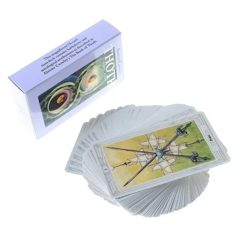 Thoth Tarot cartes 78 cartes Deck mystérieux Divination Oracle jeu de société jeu de société jeu de cartes jeu de société