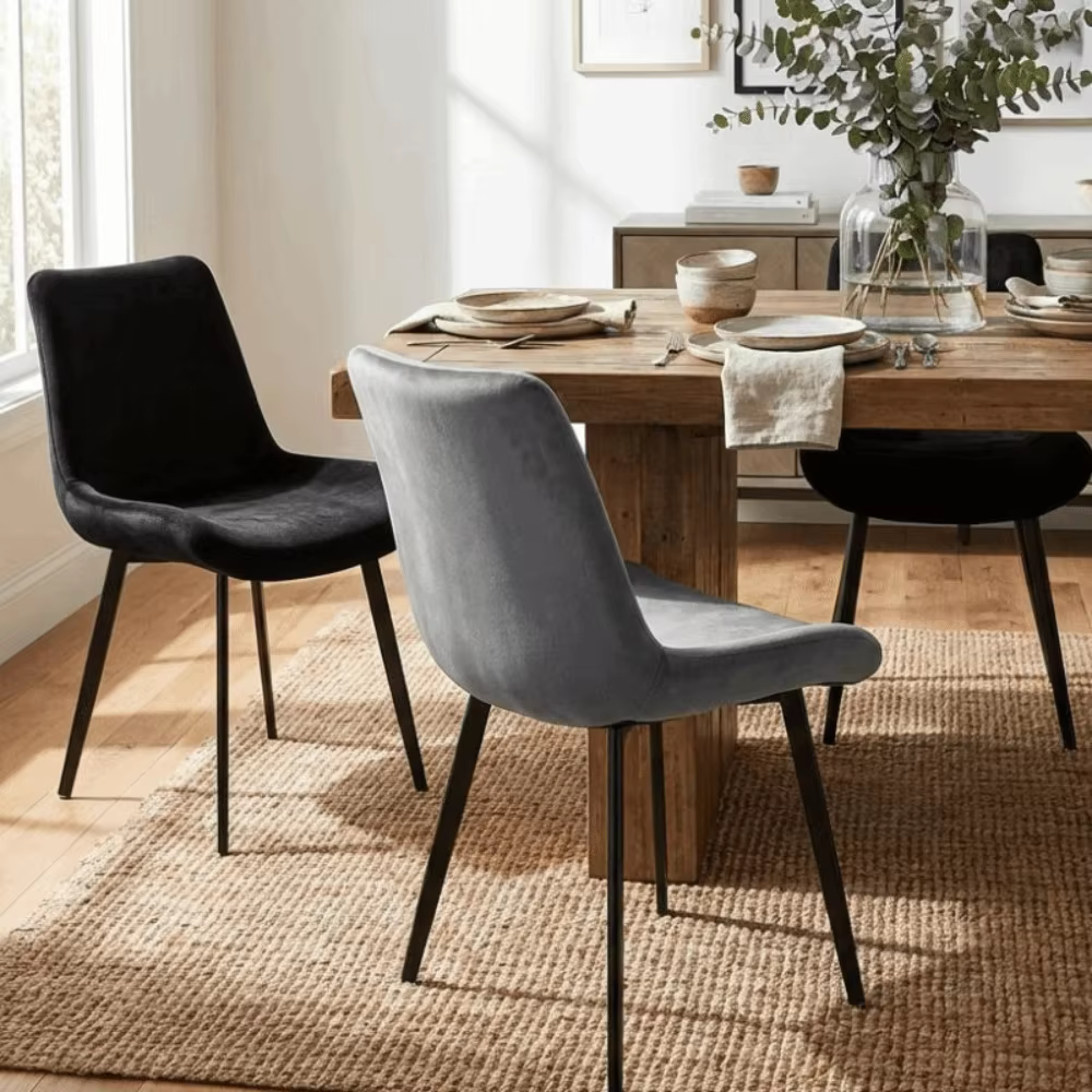 Housses de chaise de salle à manger en velours, couverture intégrale élastique, dossier court, couleur unie, anti-poussière, extensibles, pour décoration de fête