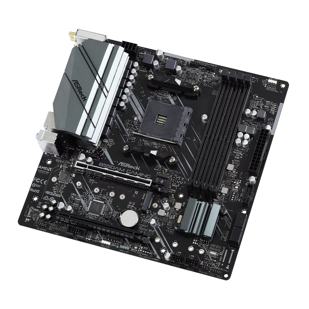 Carte mère ASRock B550AM GAMING prend en charge les processeurs 3600 5600G 5700X 5700x3D 5800X3D AMD B550 AM4 DDR4 HDMI M.2 mATX PCIe 4.0