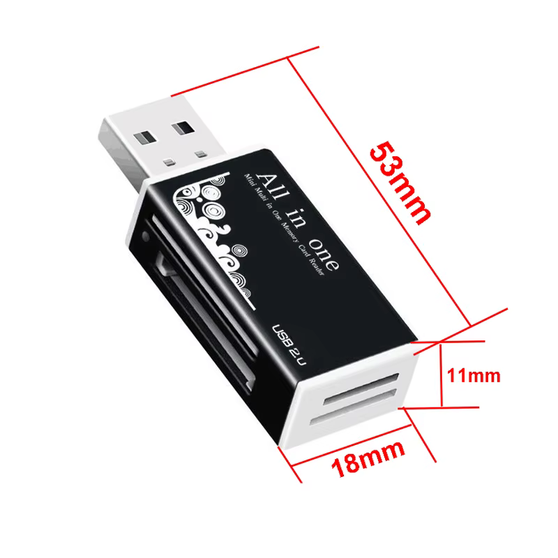 Lecteur de carte 4 Ports USB2.0 mémoire SD TF carte SDHC MMC/RS MMC TF MS/MS PRO/MS DUO M2 adaptateur pour ordinateur portable accessoires PC de bureau