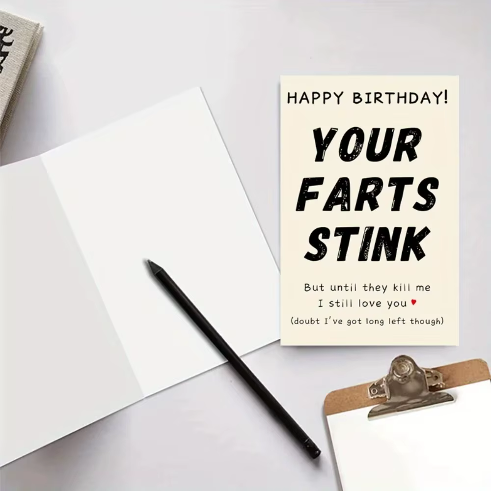 Carte d'anniversaire avec texte amusant, un cadeau unique adapté à la famille, aux amis, aux collègues et aux meilleurs amis.