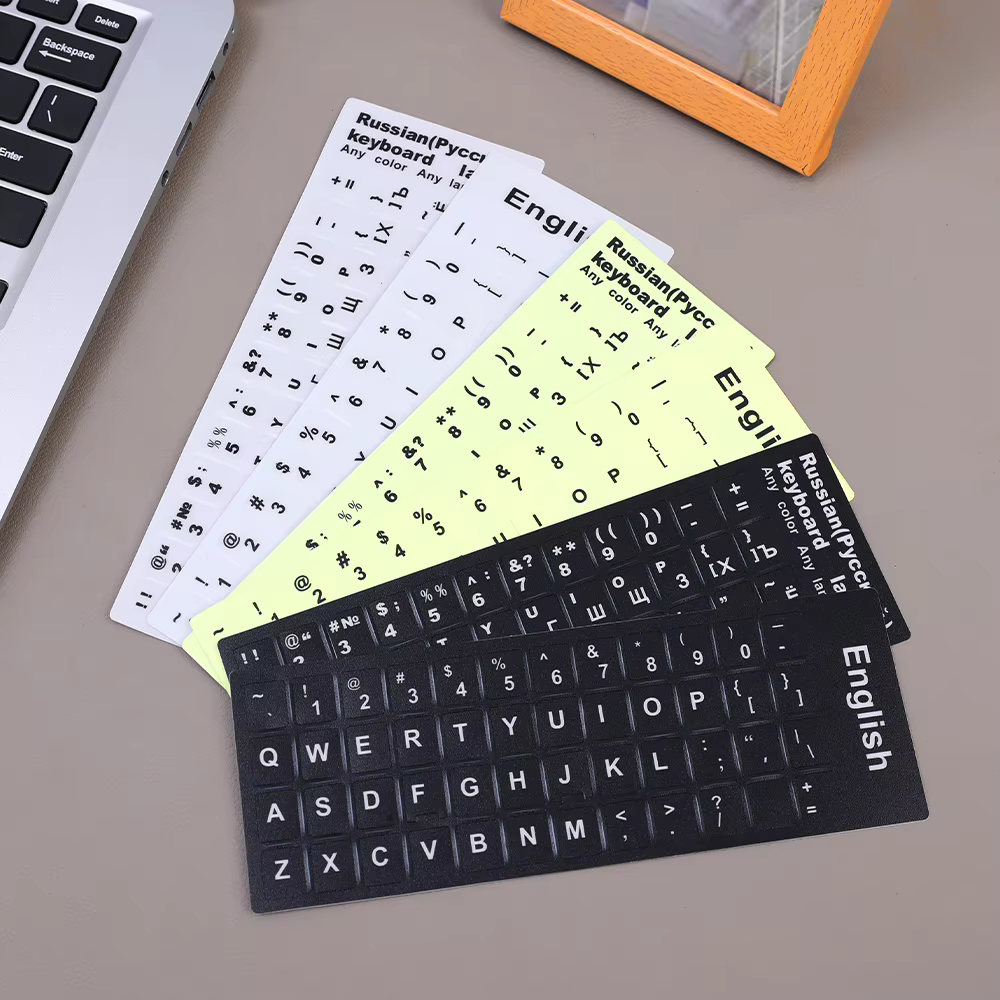 Autocollants de clavier Shoous anglais et russe